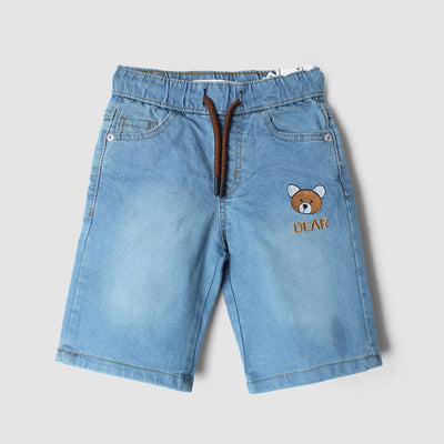Stellar Blue Themed Denim Boys Short Short Iluvlittlepeople 6-9 Months Blue Summer