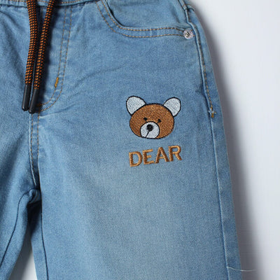 Stellar Blue Themed Denim Boys Short Short Iluvlittlepeople 