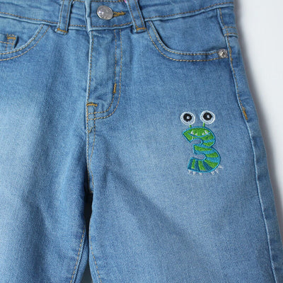 Stellar Blue Themed Denim Boys Short Short Iluvlittlepeople 