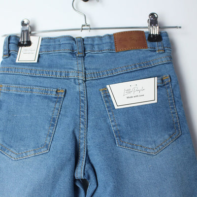 Stellar Blue Themed Denim Boys Short Short Iluvlittlepeople 