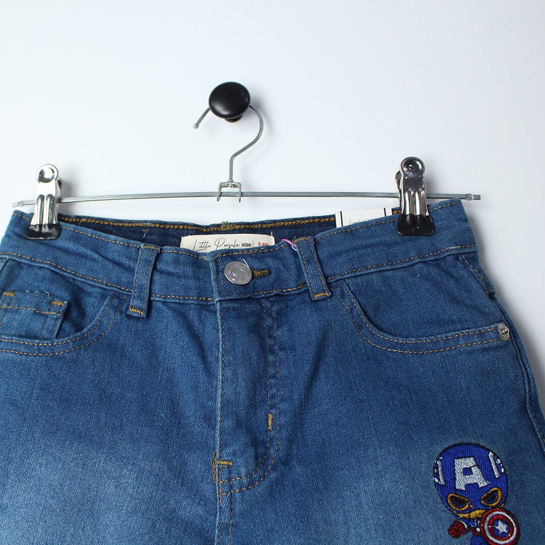 Stellar Blue Themed Denim Boys Short Short Iluvlittlepeople 