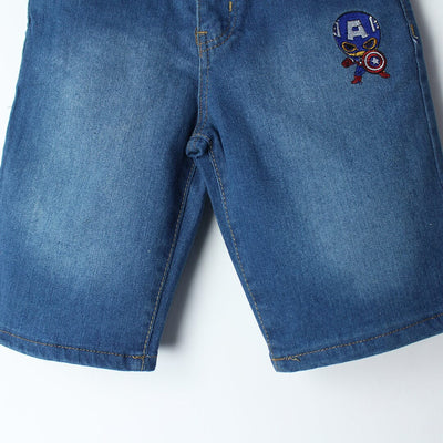 Stellar Blue Themed Denim Boys Short Short Iluvlittlepeople 