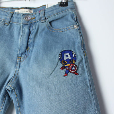 Stellar Blue Themed Denim Boys Short Short Iluvlittlepeople 