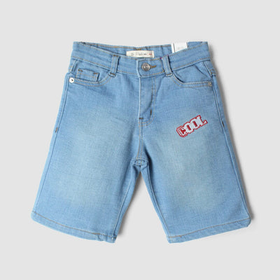 Stellar Blue Themed Denim Boys Short Short Iluvlittlepeople 6-9 Months Blue Summer