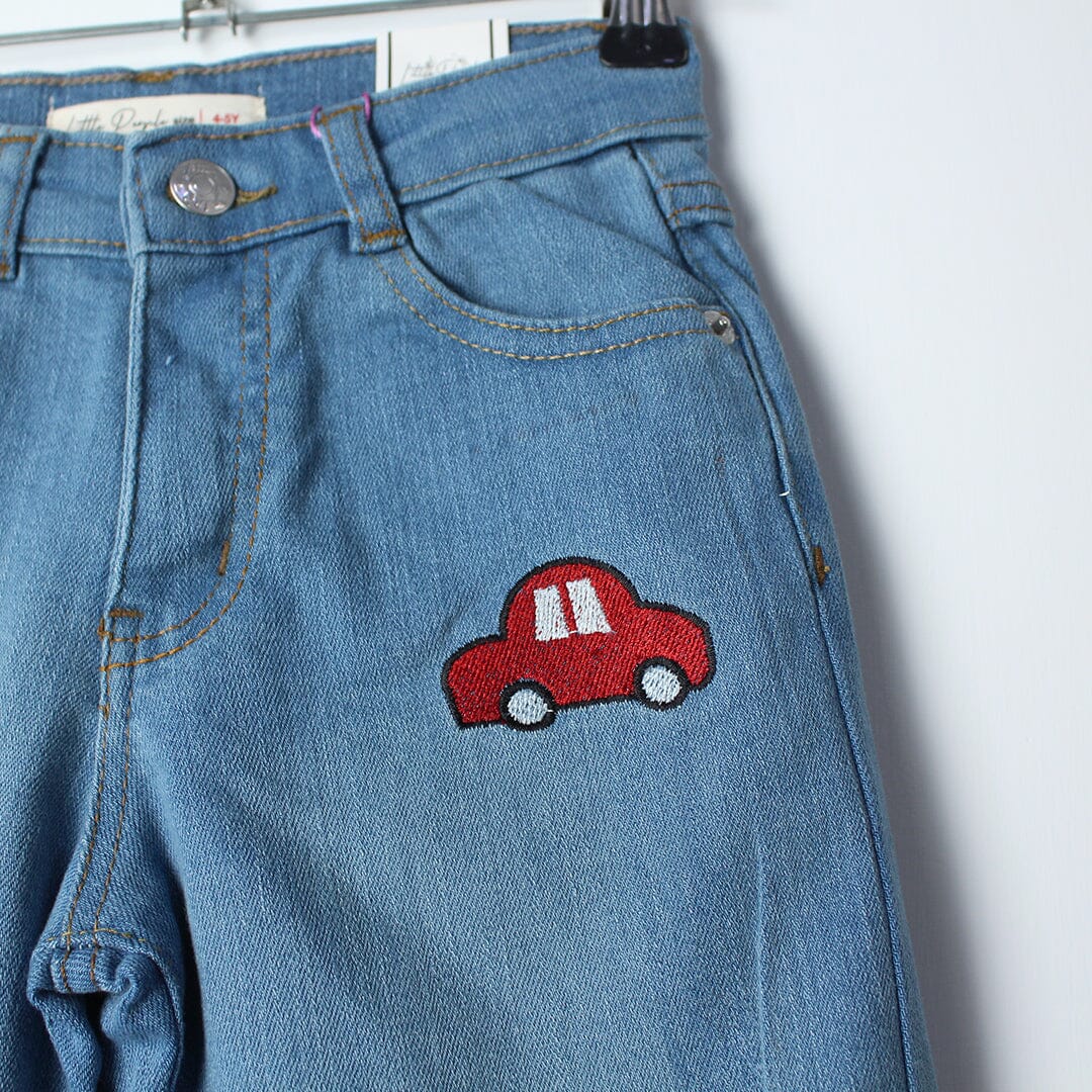 Stellar Blue Themed Denim Boys Short Short Iluvlittlepeople 