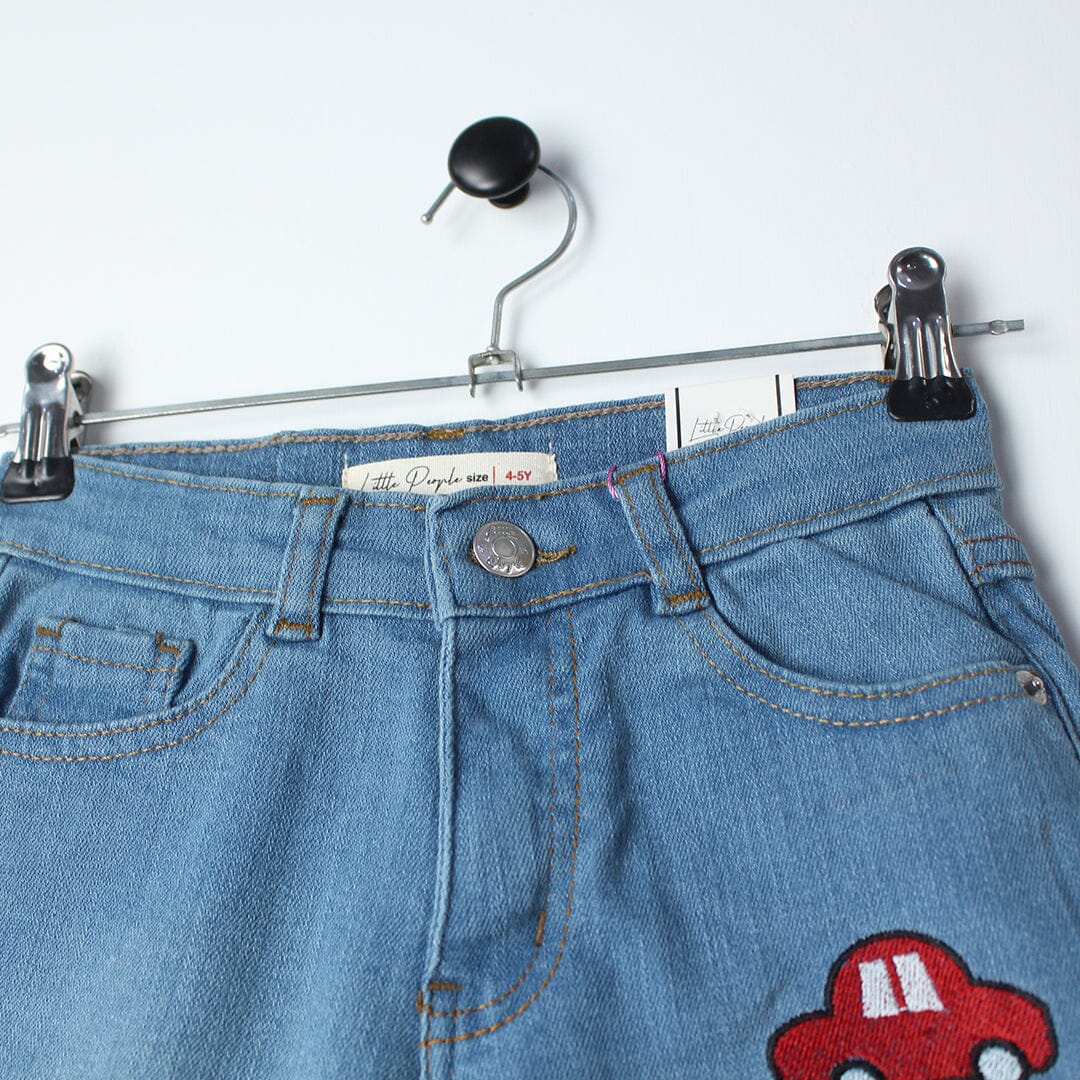 Stellar Blue Themed Denim Boys Short Short Iluvlittlepeople 