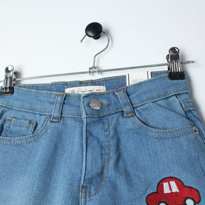 Stellar Blue Themed Denim Boys Short Short Iluvlittlepeople 