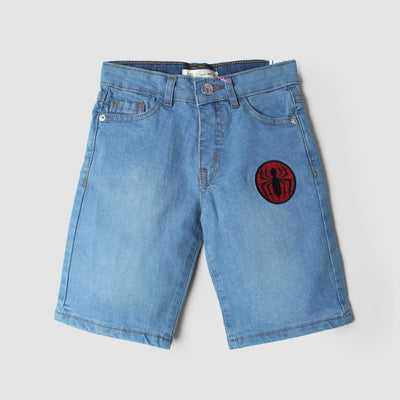 Stellar Blue Themed Denim Boys Short Short Iluvlittlepeople 6-9 Months Blue Summer