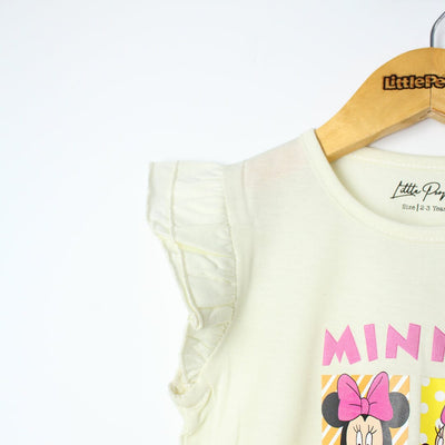 Stylish Off White Themed Girls T-Shirt T-Shirt Iluvlittlepeople 