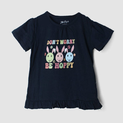 Decent Blue Themed Girls T-Shirt T-Shirt Iluvlittlepeople 