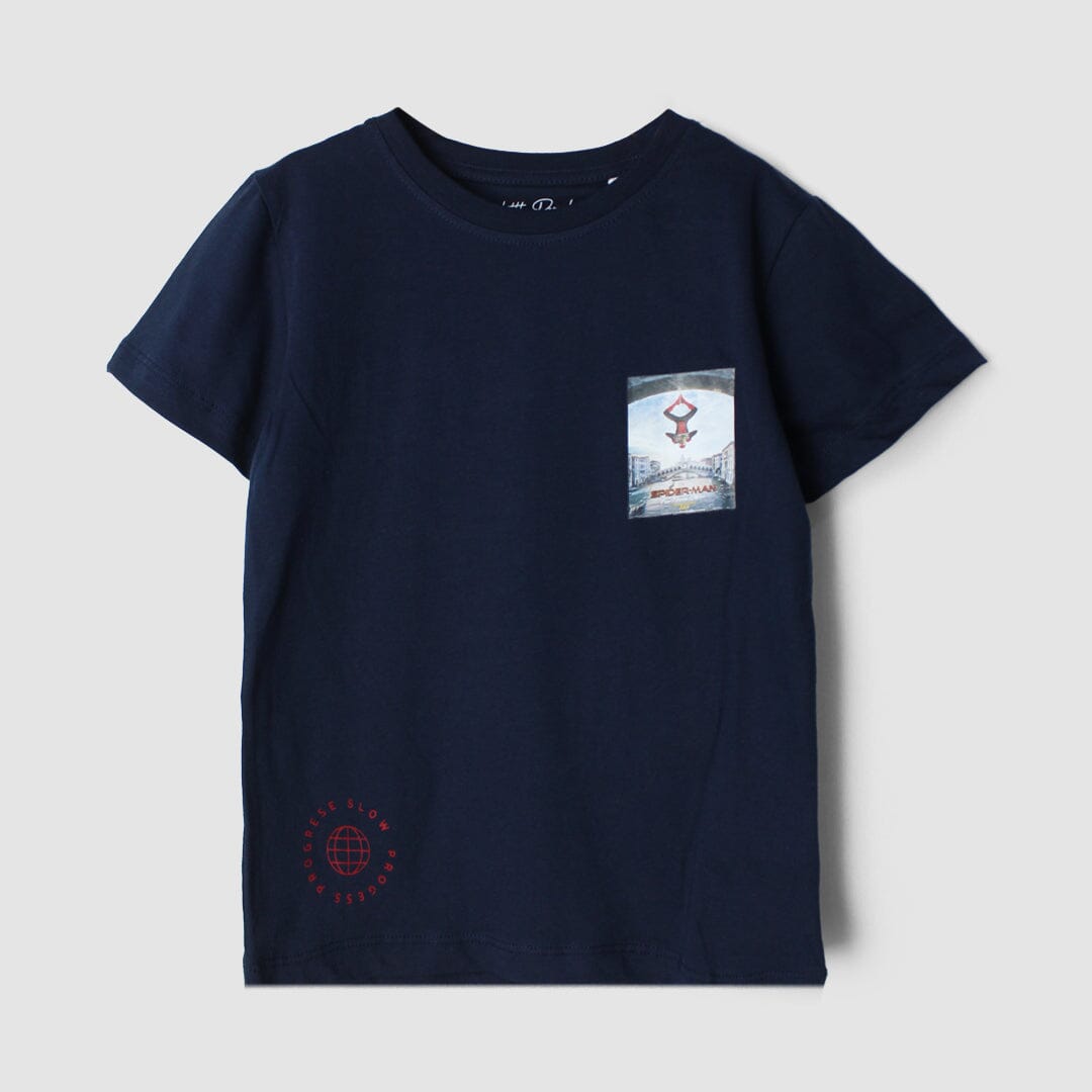Delighted Blue Themed Boys T-Shirt T-Shirt Iluvlittlepeople 7-8 Years Dark Blue Summer
