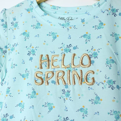 Decent Blue Themed Girls T-Shirt T-Shirt Iluvlittlepeople 