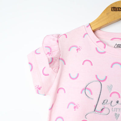 Macho Pink Themed Girls T-Shirt T-Shirt Iluvlittlepeople 