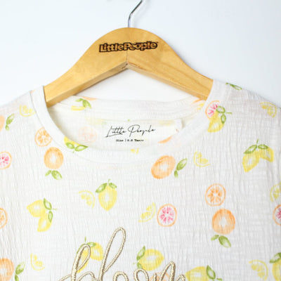 Decent Off White Themed Girls T-Shirt T-Shirt Iluvlittlepeople 