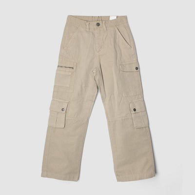 Pure Cotton Blend Little Boy Pants Cotton Pant Iluvlittlepeople 6-7 Years Beige Denim
