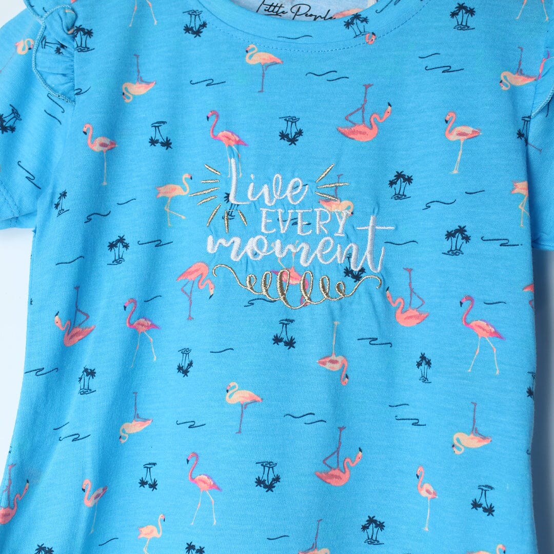 Decent Blue Themed Girls T-Shirt T-Shirt Iluvlittlepeople 