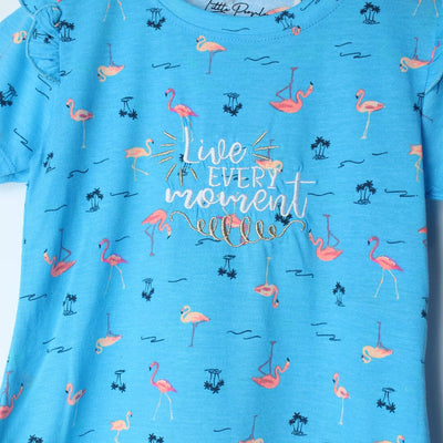Decent Blue Themed Girls T-Shirt T-Shirt Iluvlittlepeople 