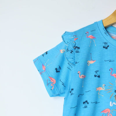 Decent Blue Themed Girls T-Shirt T-Shirt Iluvlittlepeople 