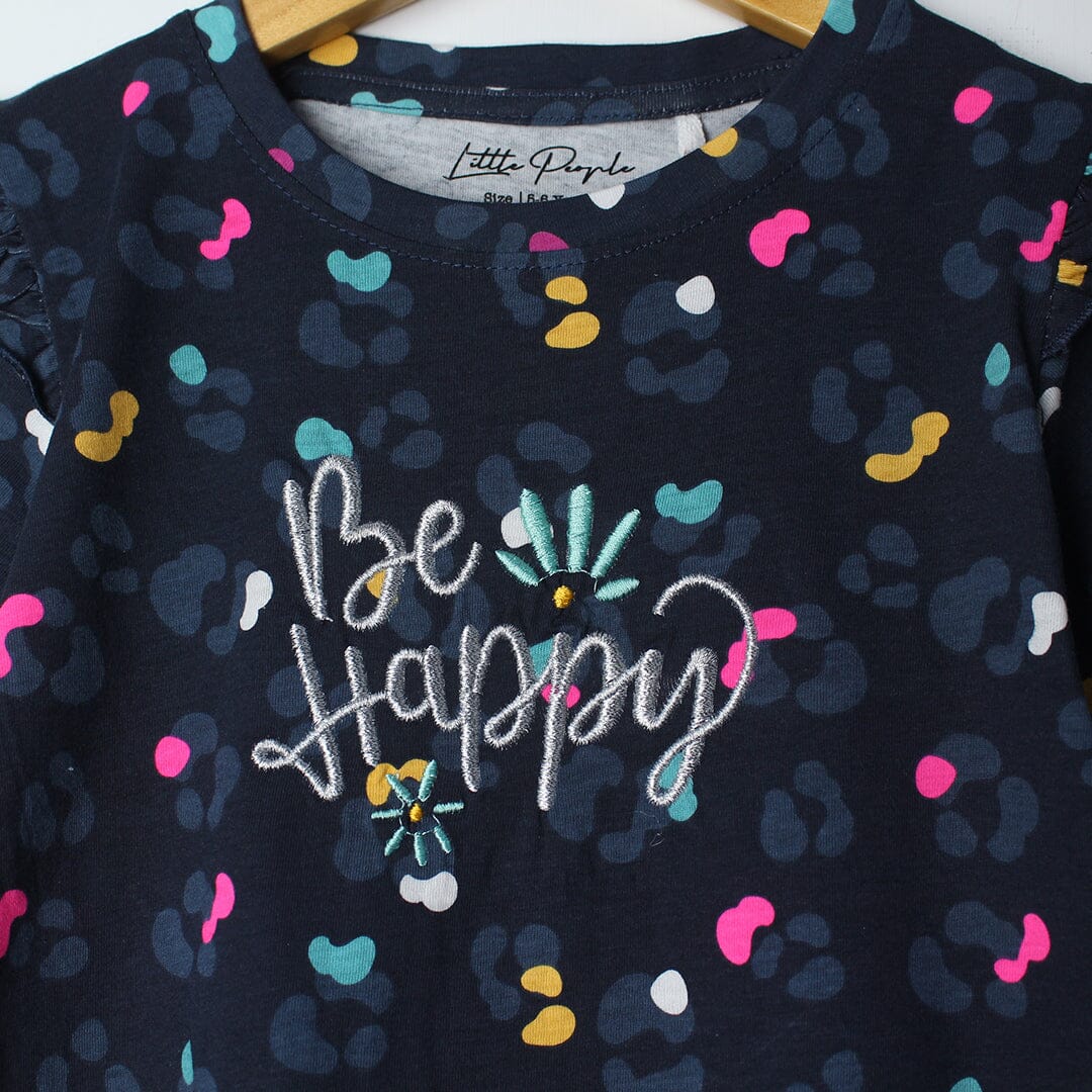 Decent Blue Themed Girls T-Shirt T-Shirt Iluvlittlepeople 