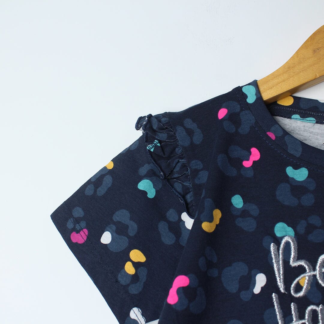 Decent Blue Themed Girls T-Shirt T-Shirt Iluvlittlepeople 