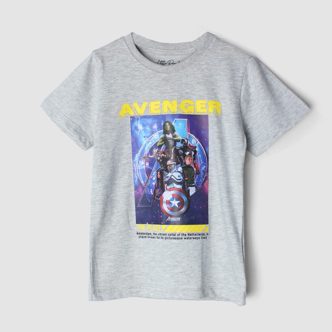 Super Grey Themed Boys T-Shirt T-Shirt Iluvlittlepeople 3-4 Years Summer Grey