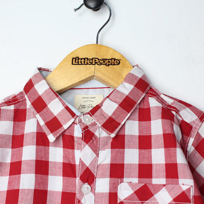 Desire Red Themed Stylish Boys Casual Shirt Casual Shirt Iluvlittlepeople 
