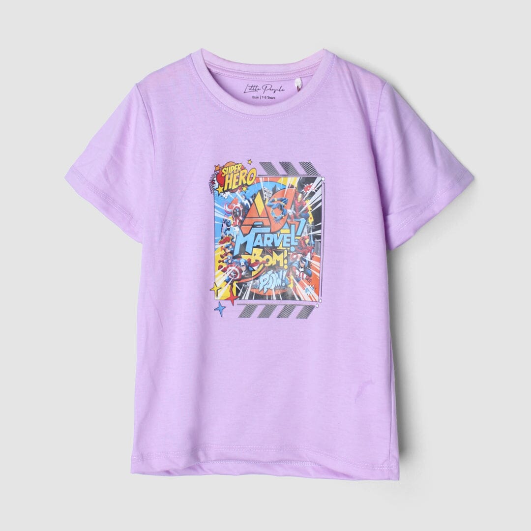 Quirk Purple Themed Boys T-Shirt T-Shirt Iluvlittlepeople 7-8 Years Purple Summer
