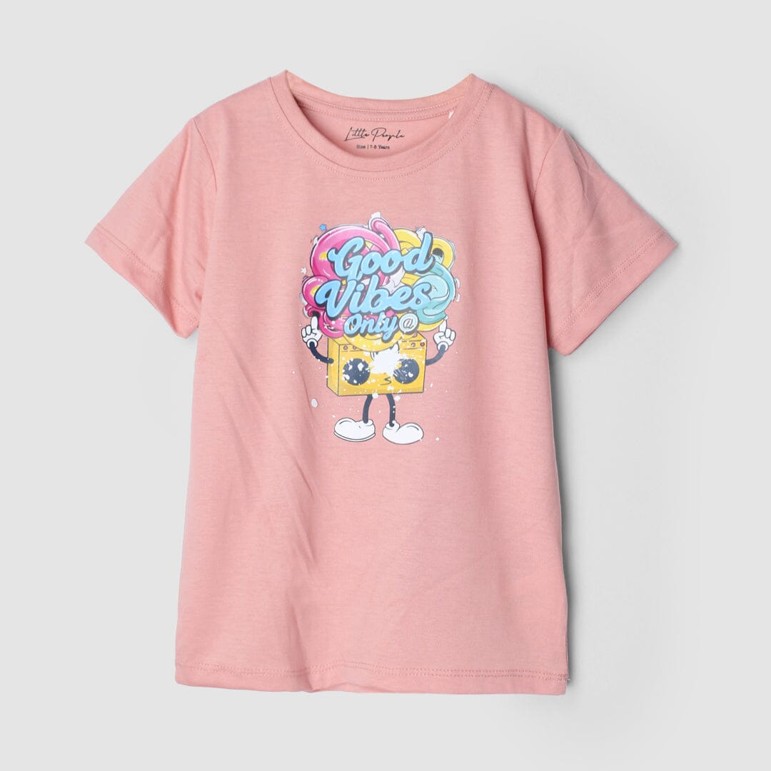 Sweet Pink Themed Girls T-Shirt T-Shirt Iluvlittlepeople 3-4 Years Summer Pink