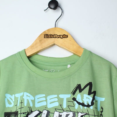 Crave Green Themed Boys T-Shirt T-Shirt Iluvlittlepeople 