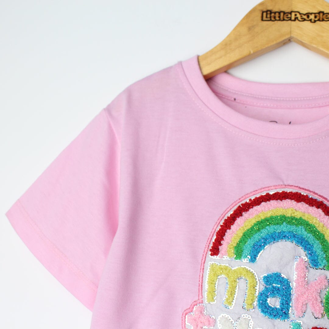Sweet Pink Themed Girls T-Shirt T-Shirt Iluvlittlepeople 