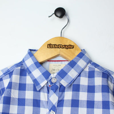 Delighted Blue Themed Stylish Boys Casual Shirt Casual Shirt Iluvlittlepeople 