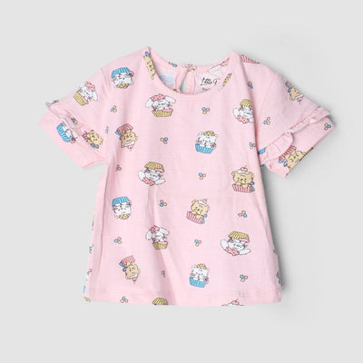 Sweet Pink Themed Girls T-Shirt T-Shirt Iluvlittlepeople 3-6 Months Summer Pink