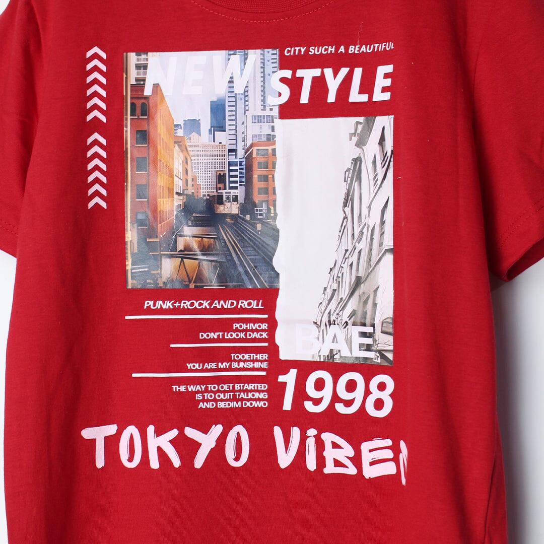 Impulse Red Themed Boys T-Shirt T-Shirt Iluvlittlepeople 