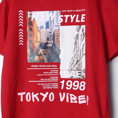 Impulse Red Themed Boys T-Shirt T-Shirt Iluvlittlepeople 