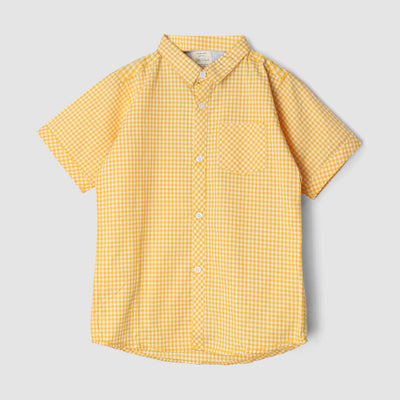 Sober Yellow Themed Stylish Boys Casual Shirt Casual Shirt Iluvlittlepeople 9-12 Months Yellow Summer