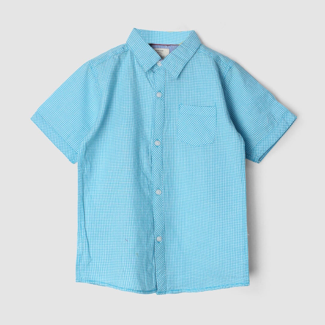 Decent Blue Themed Stylish Boys Casual Shirt Casual Shirt Iluvlittlepeople 9-12 Months Blue Summer