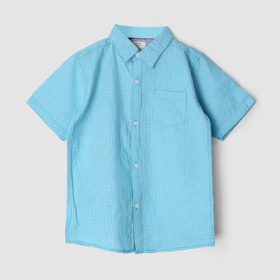Decent Blue Themed Stylish Boys Casual Shirt Casual Shirt Iluvlittlepeople 9-12 Months Blue Summer