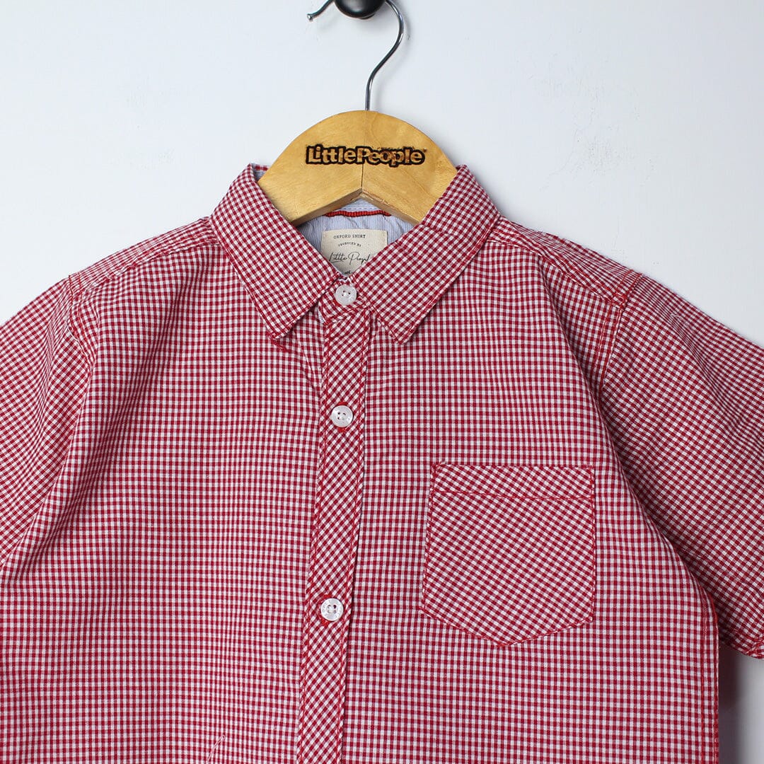 Delighted Red Themed Stylish Boys Casual Shirt Casual Shirt Iluvlittlepeople 