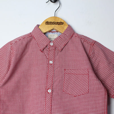 Delighted Red Themed Stylish Boys Casual Shirt Casual Shirt Iluvlittlepeople 