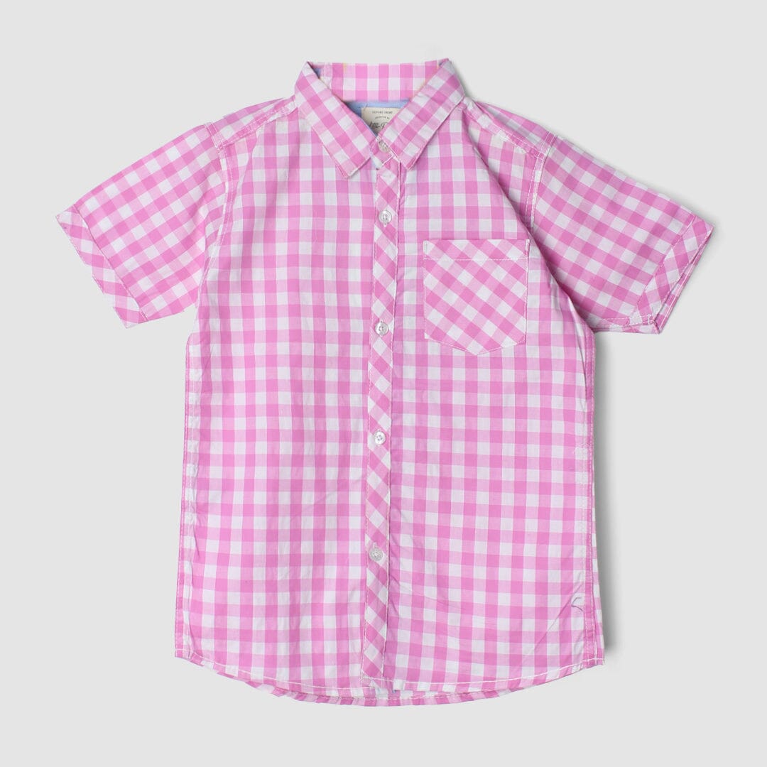 Crave Pink Themed Stylish Boys Casual Shirt Casual Shirt Iluvlittlepeople 2-3 Years Pink Summer