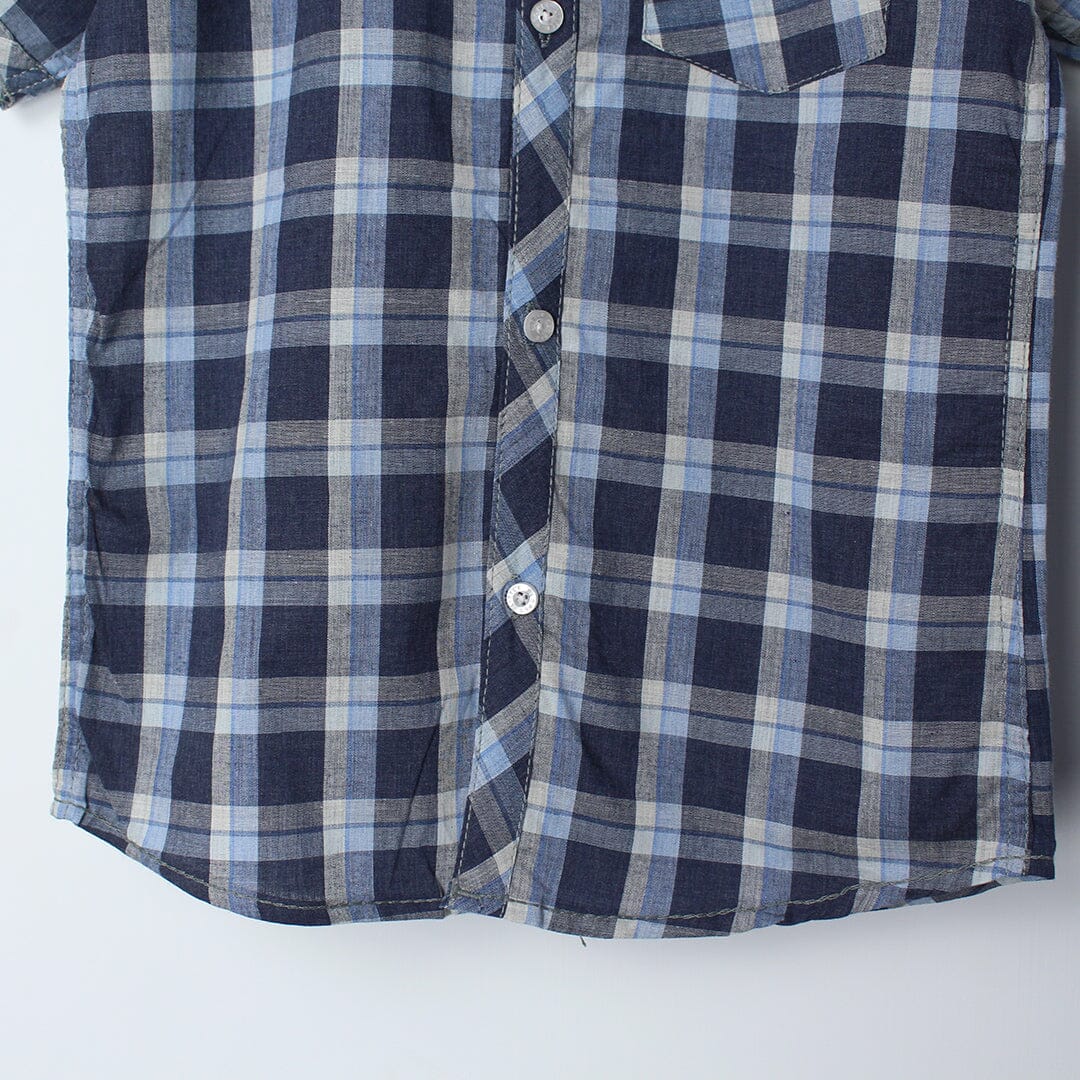 Sober Blue Themed Stylish Boys Casual Shirt Casual Shirt Iluvlittlepeople 