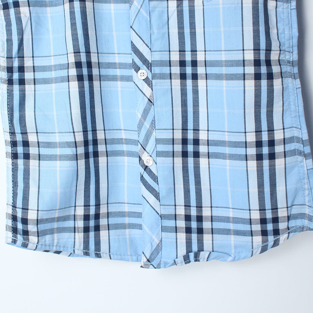 Sober Blue Themed Stylish Boys Casual Shirt Casual Shirt Iluvlittlepeople 