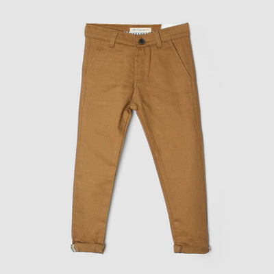 Crave Cotton Blend Little Boy Dress Pant Dress Pant Iluvlittlepeople 12-18 Months Brown Cotton