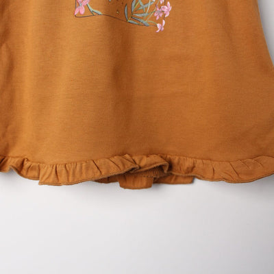 Modern Mustard Themed Girls T-Shirt T-Shirt Iluvlittlepeople 