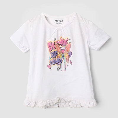 Unique White Themed Girls T-Shirt T-Shirt Iluvlittlepeople 3-6 Months White Summer