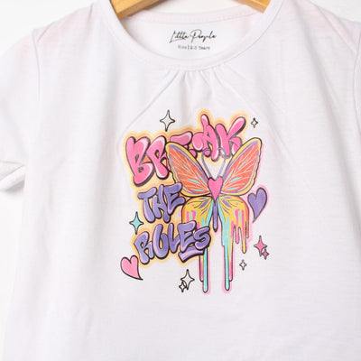 Unique White Themed Girls T-Shirt T-Shirt Iluvlittlepeople 