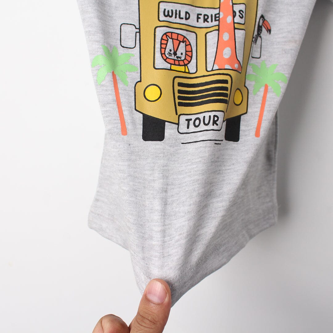 Voguish Grey Themed Boys T-Shirt T-Shirt Iluvlittlepeople 
