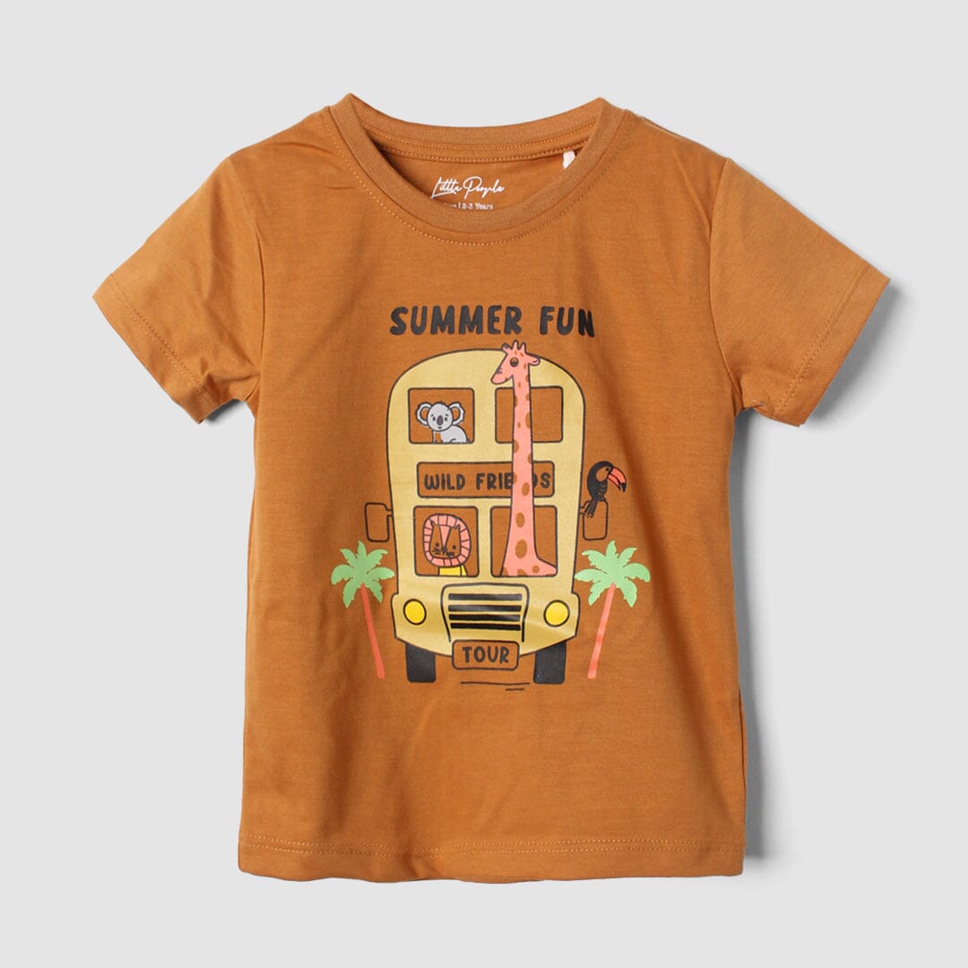 Stylish Mustard Themed Boys T-Shirt T-Shirt Iluvlittlepeople 3-6 Months Mustard Summer