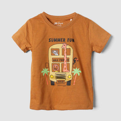Stylish Mustard Themed Boys T-Shirt T-Shirt Iluvlittlepeople 3-6 Months Mustard Summer