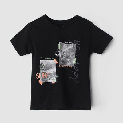 Desire Black Themed Boys T-Shirt T-Shirt Iluvlittlepeople 3-6 Months Black Summer